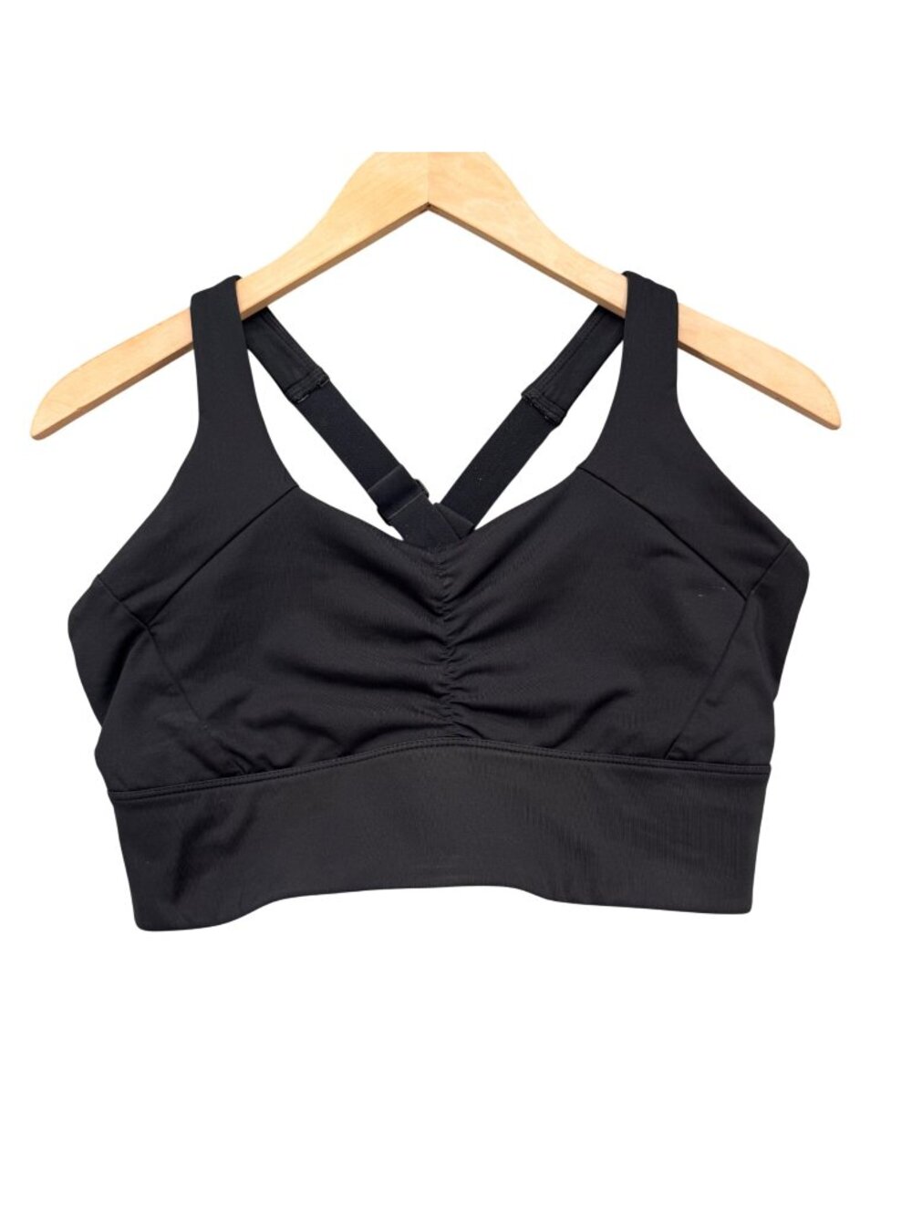 Handful Sports Bra Womens Black Crossback Pullover Size L
